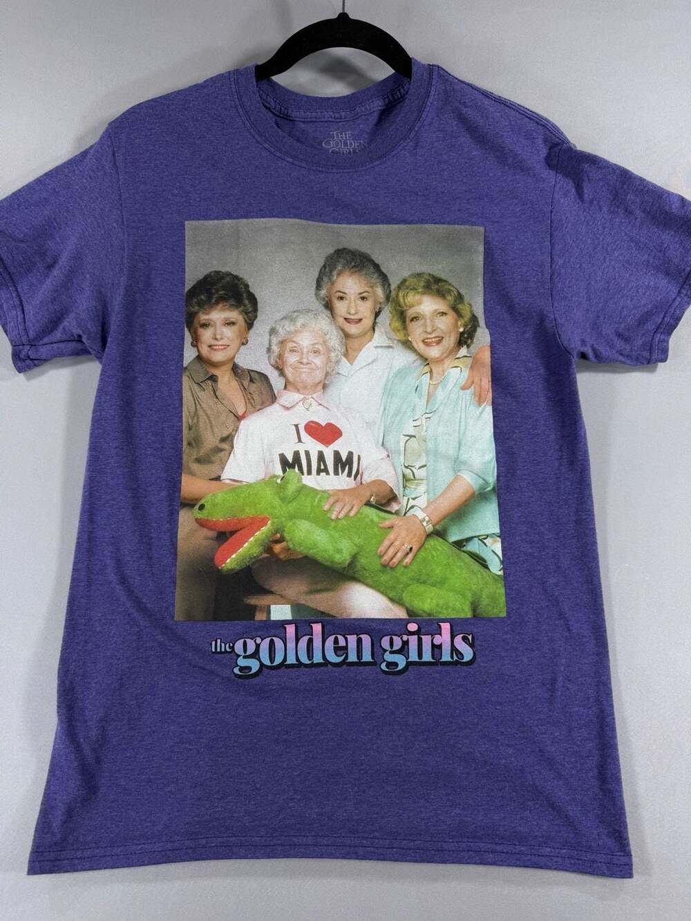 The Golden Girls ABC Studios Crocodile Group Photo Purple Graphic T-Shirt
